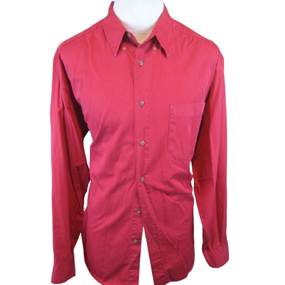 Mens Levi's Red 100% Cotton LS Casual Shirt sz L